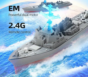 Remote Control Warship Set: Arleigh Burke Class Destroyer, Ticonderoga Class Cruiser, 054A Frigates & 055 Destroyer