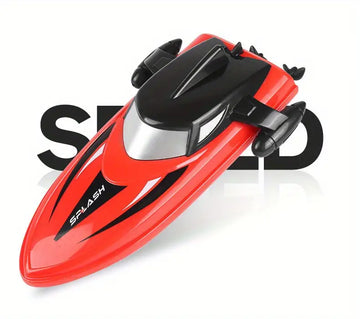 Mini Remote Control Boat Electric Waterproof Speedboat Model 2.4G Competitive Race Boat Water Play Toy Rechargeable Wheel Boat For Boy, Children's Gift