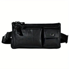 Casual Vintage Genuine Leather Waist Bag, Slim Mobile Phone Bag, Retro Crossbody Bag