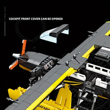 JIESTAR High Tech Cessna 208 Caravan Amphibious Type Plane Twin-rotor Helicopter Aircraft Airplane AV-8II Harrier Attack Aircraft Moc Bricks Technical Model Building Blocks Boys Toys