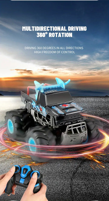 The New Q135 4X4 Amphibious Remote Control Climbing Car Toy Car Remote Control Off-road Vehicle Outdoor Toy Car With Two Modes Of Water And Land Interesting Toy Car For Children's Birthday Gift