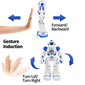 Robot Toys, Rechargeable RC Robots, Remote Control Toy With Music And LED Eyes, Dancing, Singing, Talking, Gesture Sensing Robotic For Kids Boys Girls Age 6, 7, 8, 9, 10 And Up Years Old