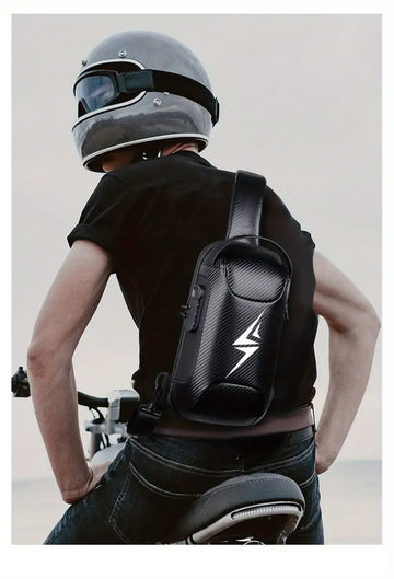 Secure & Stylish Men's Waterproof Chest Bag - Perfect for Travel & Motorcycle Rides!