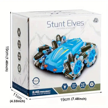 Remote Control Stunt Car Double-sided Off-road Twist Car Children's 2.4G Cool Light Toy Car