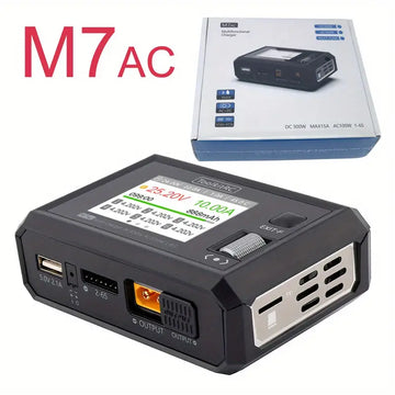 M7AC Intelligent Charger AC 100W/ DC 300W XT60 XT30 Toy Model Vehicle And Ship Charger UAV Aircraft Model Charger Lithium Battery Power Battery Fast Charger High-Power Charger BAT