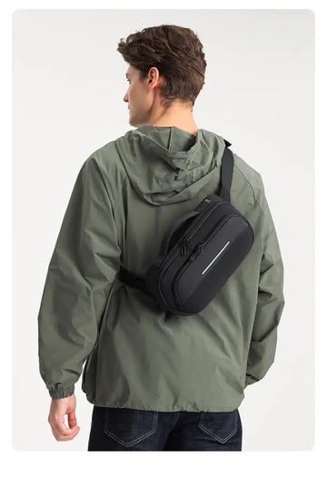 Men's Waterproof & Scratch-resistant Crossbody Shoulder Bag - Large Capacity for Daily Commuting
