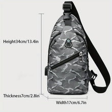 Stay Protected & Charged On-the-Go: Waterproof Crossbody Chest Bag With USB Charging & Earphone Hole