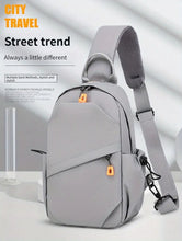 Men's Nylon Crossbody Chest Bag With Cushion Strap, Multifunctional Sling Bag For Outdoor Sports Travel