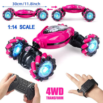 Gesture RC Car,4WD 2.4G Remote Control Car Foe Boys And Adults, Hand Controlled RC Car, All Terrains Monster Trucks For Boys Gusture RC Stunt Car 360° Flips Gift For Age 4-12 With Light Music