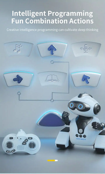 Electric Intelligent Robot Toy, Programming Popular Science Gesture Sensing Touch Storytelling With LED Eyes And Flexible Arms, Can Make Different Postures Suitable For Gift For Boys/Girls