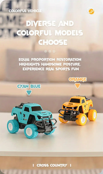 Remote Control Car, 1:24 Scale Kids Mini RC Car With LED Lights, 27Mhz RC Off-road Vehicle Electric Car Toys For Boys Girls Birthday