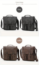 【WEIXIER】Men's Single Satchel Bag, Large Capacity Waterproof Casual Retro Bag