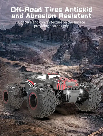 1pc Remote Control Car Cool Drift Competitive Racing Toy Electric Big Foot Monster Climbing Off-road Vehicle Four-wheel Independent Spring Shock Absorption Toys Gift For Boys