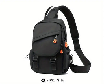Men's Simple Casual Chest Bag Street Trendy Multi-purpose Shoulder Bag Travel Crossbody Bag