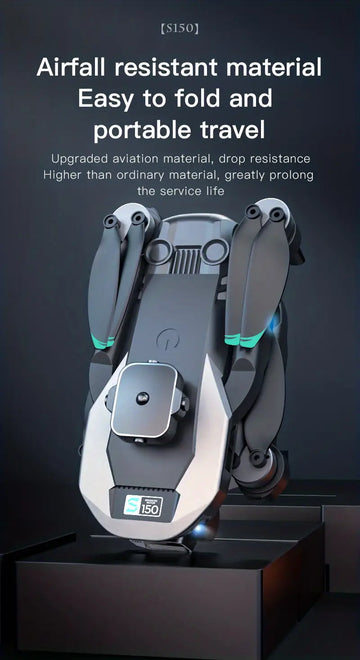 New S150 RC UAV Professional-grade Brushless Motor Intelligent Four-sided Obstacle Avoidance Optical Flow Positioning ESC Dual HD Camera 18 Minutes Battery Life 3.7V2000mAH Lithium Battery