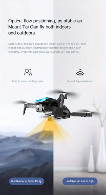 1pc RG107 Pro Drone, 4K Professional Dual HD Camera, FPV Mini Drone Aerial Photography Foldable Quadcopter Toy Gift