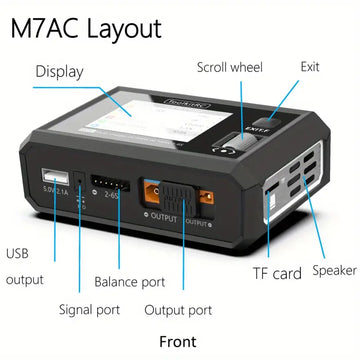 M7AC Intelligent Charger AC 100W/ DC 300W XT60 XT30 Toy Model Vehicle And Ship Charger UAV Aircraft Model Charger Lithium Battery Power Battery Fast Charger High-Power Charger BAT