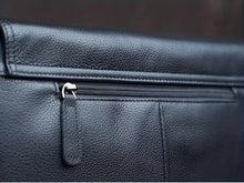 Men's Genuine Leather Crossbody Bag Top Layer Cowhide Chest Bag Large Capacity Satchel Multifunction Diagonal Shoulder Bag For Outdoor Sports Travel Work Flip Messenger Bag