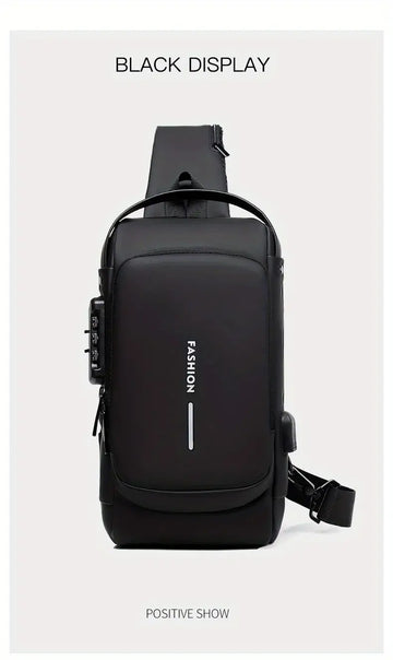 Secure Your Belongings with this Stylish Men's Multisport Anti-Theft Shoulder Messenger Bag