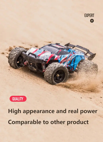 Remote Control Car 1:18 Scale 40Km/h, 4WD RC Car, Waterproof Drift Off-Road New Upgraded Brush Motor With Two Rechargeable Batteries, Hobbyist Grade For Adults, Toy Gift For Kids And Adults