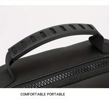Men's Casual Vertical Small Square Shoulder Bag, Waterproof Nylon Multi-layer Zipper Handbag Crossbody Bag