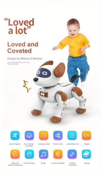 RoboPup, The Ultimate Interactive Robot Dog Toy With Lifelike Actions, Storytelling, Dance, Programming, Volume Control, Gift For Kids.