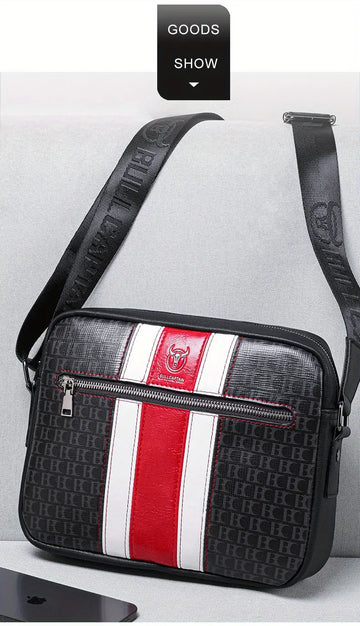 Fashionable Man Shoulder Bag Casual Messenger Bag Soft Silicone Leather Camera Large-capacity Fashionable Man 10inch Tablet Computer Ipad Bag