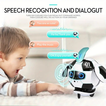 AI Robot Toy Electric Toy, Gesture Sensing Touch Voice Command Mode Switching Learn To Speak Automatic Obstacle Avoidance Intelligent Robot Soccer Gift For Boys/girls