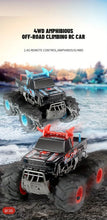 Marine Amphibious Remote Control Car, Big Foot Little Monster Car, 2.4G Climbing Off-road Vehicle, Stunt Rotation, Fun Toy Car, Birthday Gift For Boys