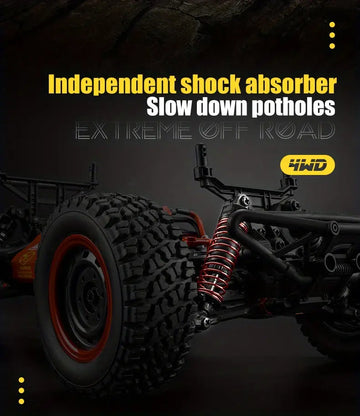 RC Cars, 38KM/H Full Scale Fast High Speed Remote Control Car For Adult Boy, 4WD 2.4GHz Carbon Brush Off Road Monster RC Truck All Terrain Racing Vehicle Toys Gift