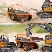 9 Channels Remote Control Bulldozer, 2.4Ghz  RC Construction Vehicle Truck Toys With Alloy Metal Cap, Light.sound, Rechargeable 2 Battery For 3 4 5 6 7 8 Years Old Boys And Girls