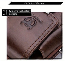 BULLCAPTAIN Men's Genuine Leather Waist Bag: The Perfect Father's Day & Valentine's Day Gift for the Stylish Man!