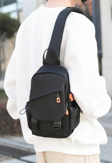 Men's Simple Casual Chest Bag Street Trendy Multi-purpose Shoulder Bag Travel Crossbody Bag