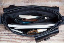Men's Genuine Leather Crossbody Bag Top Layer Cowhide Chest Bag Large Capacity Satchel Multifunction Diagonal Shoulder Bag For Outdoor Sports Travel Work Flip Messenger Bag
