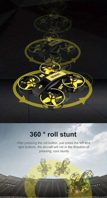 Remote Control Four-axis Induction Aircraft UFO Interactive Lighting Hand-throwing Drone Set Height Remote Control Aircraft Toy