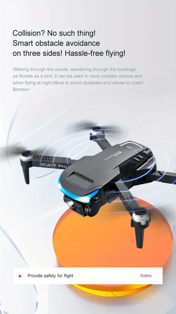 1pc RG107 Pro Drone, 4K Professional Dual HD Camera, FPV Mini Drone Aerial Photography Foldable Quadcopter Toy Gift