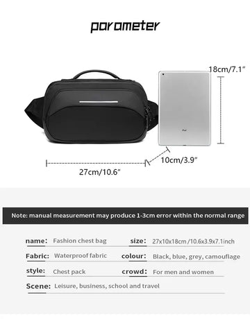 Men's Waterproof & Scratch-resistant Crossbody Shoulder Bag - Large Capacity for Daily Commuting