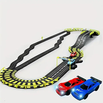 Electric Car Racing Children's Toy Racing Track Set Includes 2 Hand Controllers And 2 Cars Suitable For Children Over 6 Years Of Age And Adults