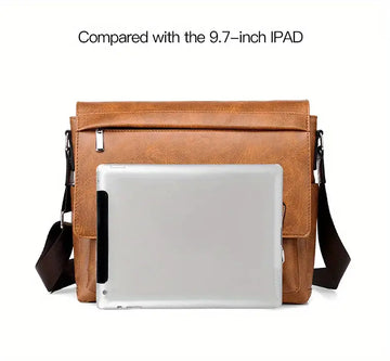 1pc Men's Messenger Bag Computer Satchel Bag One Shoulder Messenger Bag Retro Casual Shoulder Bag