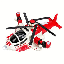 Electric Deformation Airplane Children's Toy Luminous Music Universal Fighter Rotating Helicopter