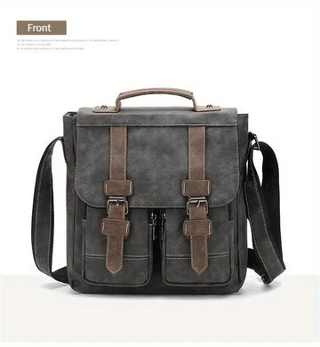 【WEIXIER】Men's Single Satchel Bag, Large Capacity Waterproof Casual Retro Bag