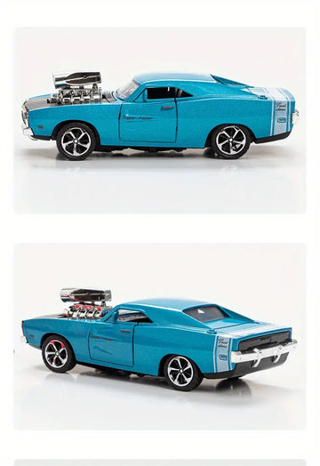 Simulation 1: 32 Alloy Dodge Sports Car Model Children's Toy Car Accessories Return Car Openable Die Casting Model