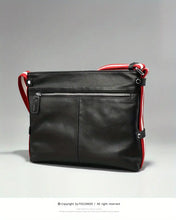 Men's Genuine Leather Large Capacity Messenger Bag, Trendy Casual Cowhide Commuter Bag