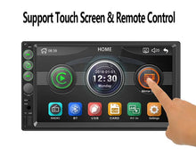 7-inch Dual-spindle Car Radio TFT HD Touch Screen WINCE Mirror Link Reverse Rear View Multi-language Steering Wheel Remote Control DVR FM/USB/SD