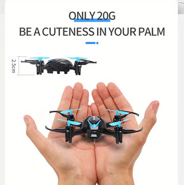 Mini Palm Flyer Drone, Left/Right Fly, 360° Flips ,2.4G Anti-Interference Remote Control ,One-Key Takeoff Landing,LED Night Navigation Lights, Perfect Gift For Children