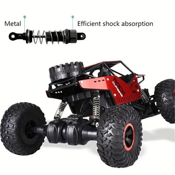 Oversized Alloy Remote Control Car Off-road Vehicle Charging Four-wheel Drive High-speed Big Foot Climbing Racing Boy Kids Toys