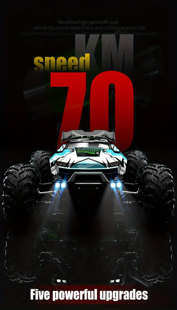 Q117 Full Size Brushless Motor High Speed Vehicle RC 4WD All Terrain 1:16 Off Road Car Racing Model Professional Racing Metal Front And Rear Arms Code Metal Intermediate Transmission Shaft 70KM/H