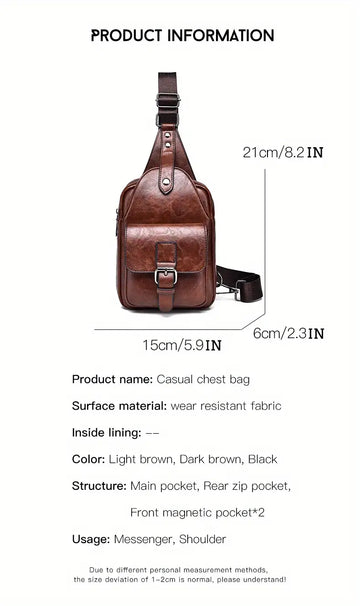 WEIXIER New Spring And Summer Products, Men's One-shoulder Crossbody, High-end Pu Material Fashion