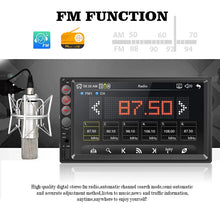 7-inch Dual-spindle Car Radio TFT HD Touch Screen WINCE Mirror Link Reverse Rear View Multi-language Steering Wheel Remote Control DVR FM/USB/SD