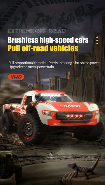 Rc Car Off Road 4x4WD 50km/h Or 70km/h High Speed Brushless Motor Monster Truck 1/14 Desert/Snow Racing Drift Cars Toys For Boys